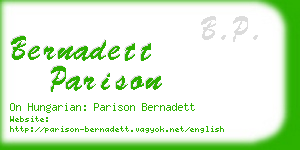 bernadett parison business card